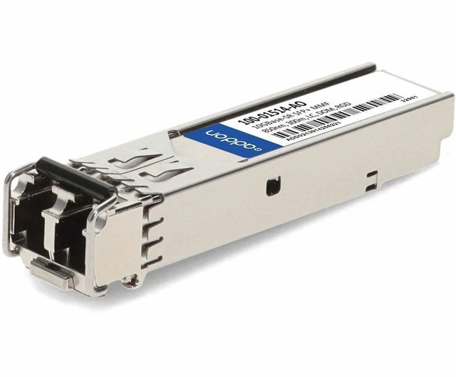 Main image of AddOn Calix 100-01514 Compatible TAA Compliant 10GBase-SR SFP+ Transceiver MMF 850nm 300m LC DOM Rugged 10001514AO