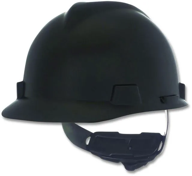Main image of V-Gard Hard Hats Front Brim Fas-Trac III Ratchet Suspension One Size Fits Most 6.5 to 8 Matte Black 10203092