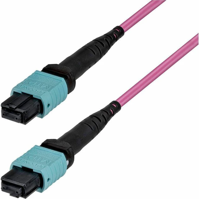 Main image of StarTech 7m (23ft) MTP/MPO Fiber Optic Cable - 24F Type-B - OS2 Single Mode MTP/APC Female Fiber Jumper - 9/125, OFNP Plenum - OS2MTP24BOFNP7M