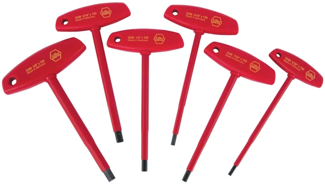 Alt view image 3 of 3 - WIHA 33490 6 Piece SAE T-Shape Hex Key Set, 33490