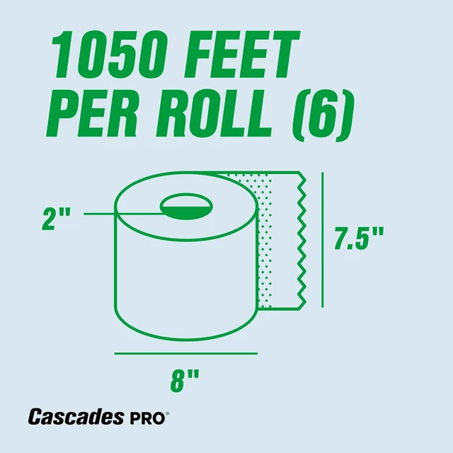 Alt view image 4 of 7 - Perform Hardwound Roll Towels for Tandem Dispensers 1-Ply 7.5" x 1050 ft Natural 6/Carton T225