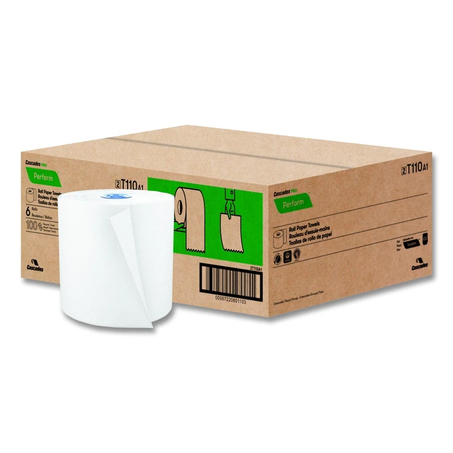 Alt view image 2 of 2 - Cascades Hardwound Roll Towels For Tandem Ultra White 7 1/2" X 775' 6/carton T110