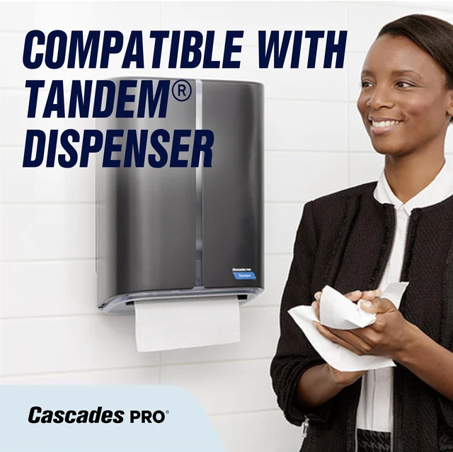 Alt view image 2 of 5 - Perform Hardwound Roll Towels for Tandem Dispensers 1-Ply 7.5" x 1050 ft Ultra White 6/Carton T220