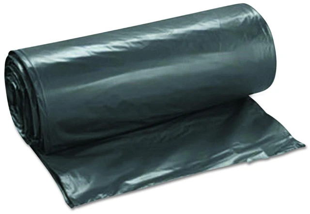Main image of Low-Density Commercial Can Liners 45 gal 1.15 mil 40" x 46" Black Interleaved Roll 30 Bags/Roll 4 Rolls/Carton LG4046SPKC