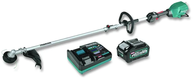 Main image of XGT Brushless Lithium-Ion Cordless Couple Shaft Power Head with String Trimmer Attachment Kit 71.75" Long Teal/Black/Silver GUX01JM1X1