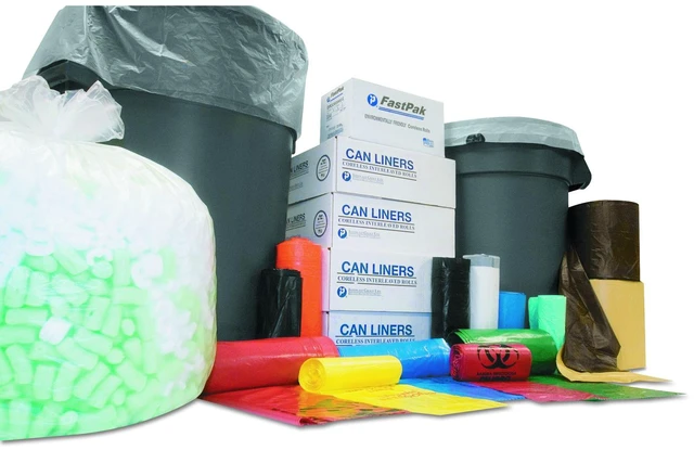 Main image of High-Density Commercial Can Liners 16 gal 7.87 mic 24" x 33" Clear Interleaved Roll 50 Bags/Roll 20 Rolls/Carton S243308NC