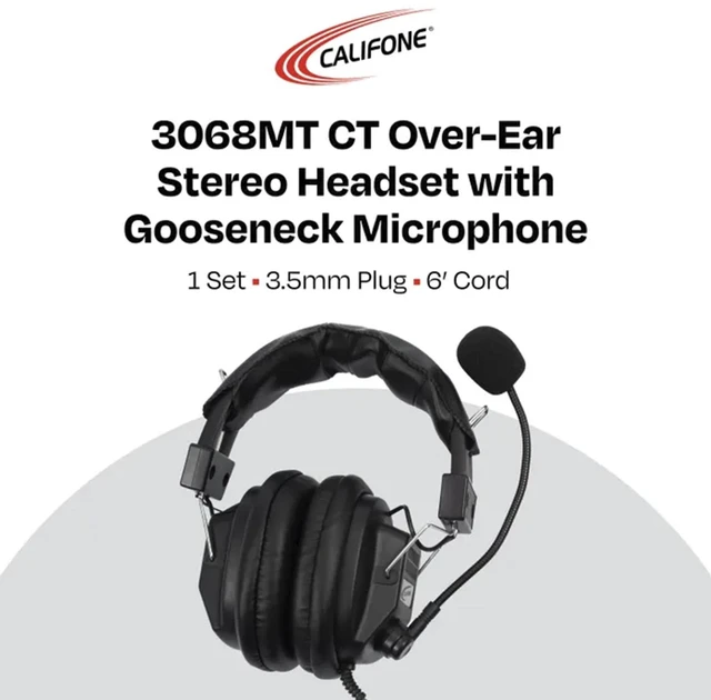 Alt view image 2 of 5 - CALIFONE 3.5MM WIRED STEREO MONO HEADSET