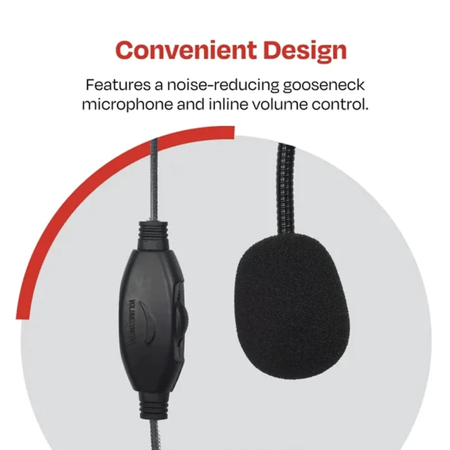 Alt view image 4 of 5 - CALIFONE 3.5MM WIRED STEREO MONO HEADSET