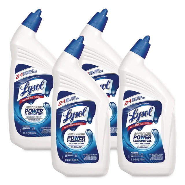 Main image of Advanced Deep Cleaning Power Toilet Bowl Cleaner Wintergreen Scent 32 oz Angle-Neck Bottle 4/Pack 1920083564