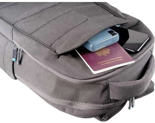 Alt view image 4 of 7 - Greenee Eco Double Compartment 14" Device Backpack Gray/Green ELB14UF