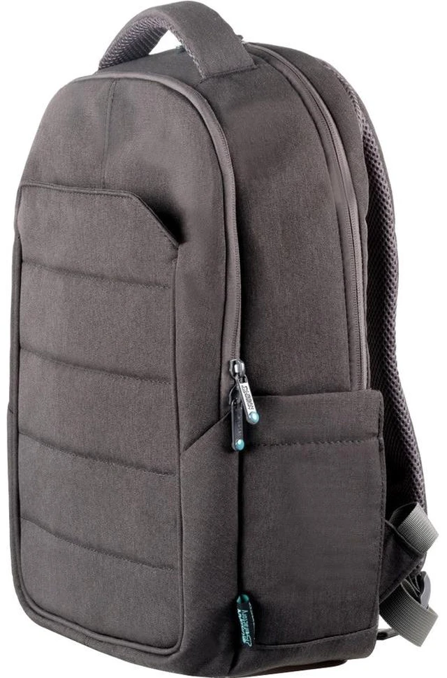 Main image of Greenee Eco Double Compartment 14" Device Backpack Gray/Green ELB14UF