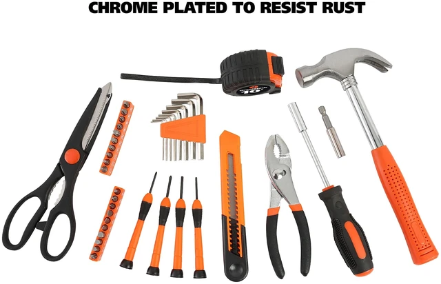 Alt view image 6 of 7 - Homeowner's 39-Piece Tool Set 12.38" x 3" x 7.25" Carry Case 73802