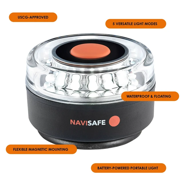Alt view image 7 of 10 - NAVISAFE NAVILIGHT ALL-WHITE 5 MODE 360 DEGREE 2NM W/MAGNET