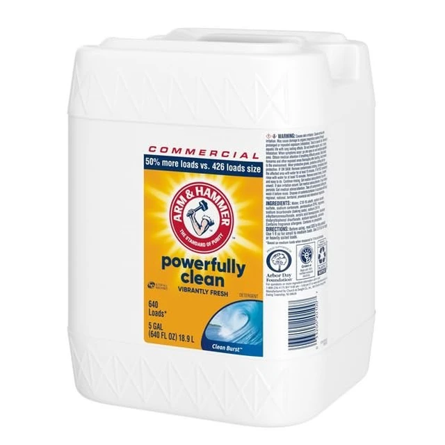 Alt view image 4 of 7 - Arm & Hammer Liquid Laundry Detergent Professional, Clean Burst, 5 Gallon 640 Loads