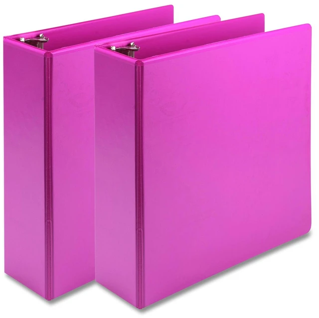 Alt view image 5 of 11 - Samsill Earth's Choice 3" 3-Ring View Binders Pink 2/Pack (SAMU86876)