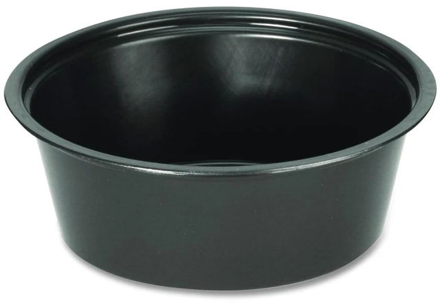 Main image of Portion Cups 1.5 oz Plastic Black 250/Sleeve 10 Sleeves/Carton PPC150B