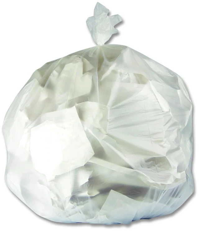 Main image of High-Density Waste Can Liners 33 gal 11 mic 33 x 40 Natural Roll 25 Bags/Roll 20 Rolls/Carton Z6640MNR03