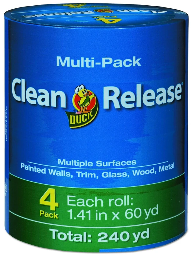 Alt view image 7 of 7 - Duck Brand Clean Release 14-Day Blue Painters Tape: 1.41 in. x 60 yds. (Blue) *4-pack