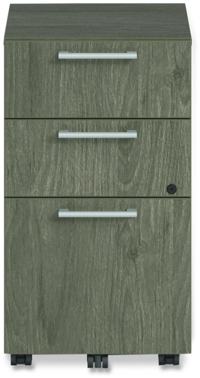 Main image of Alera Seville Series Mobile Pedestal Left/Right 3-Drawer: Box/Box/File Legal Walnut 15" x 18" x 27" AENNZKMP1518UFTOM