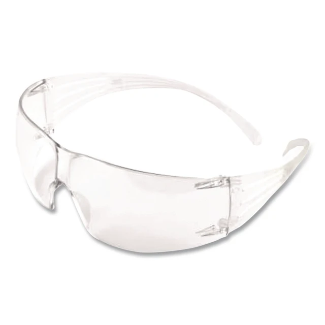 Alt view image 2 of 2 - 3M SF401XSGAF-WHT Safety Glasses, Wraparound Clear Polycarbonate Lens,
