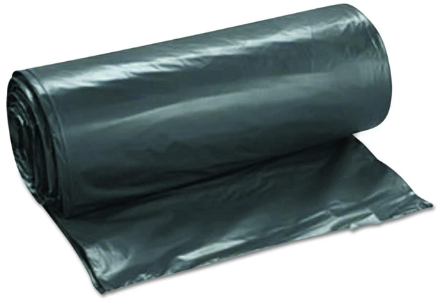 Main image of Low-Density Commercial Can Liners 45 gal 1.15 mil 40" x 46" Black Interleaved Roll 30 Bags/Roll 4 Rolls/Carton LG4046SPKC