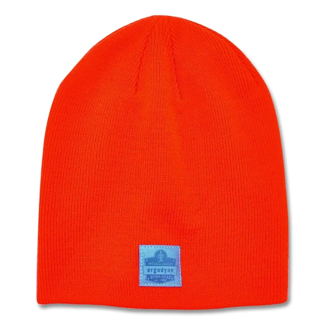 Alt view image 9 of 15 - ERGODYNE 6812 Orange Ribbed Knit Beanie,PK6