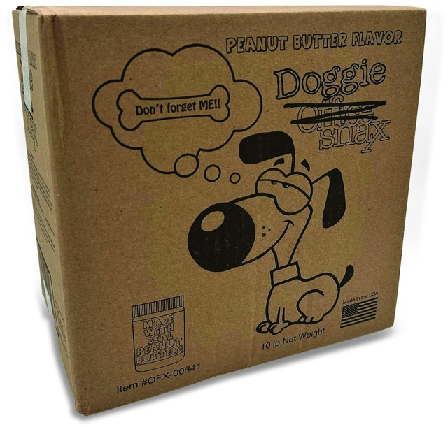 Main image of Office Snax Doggie Biscuits, Peanut Butter, 10lb Box OFX00641