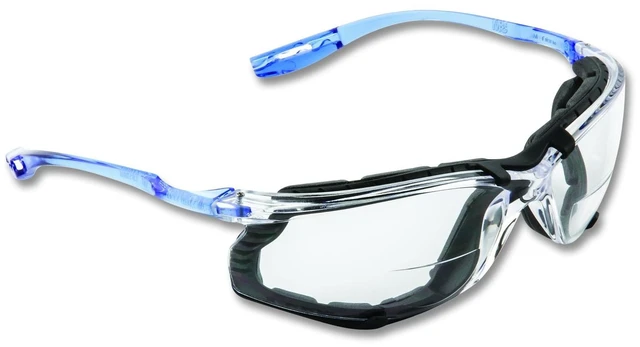 Main image of Virtua CCS Protective Eyewear with Foam Gasket 1.5+ Diopter Blue Half Frame Clear Dual Lens VC215AF