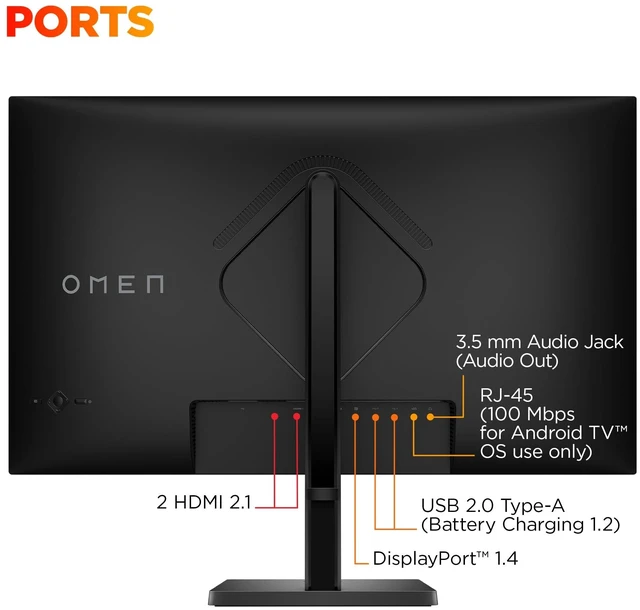 Alt view image 4 of 11 - OMEN 32x 32" 4K UHD 3840x2160 144hz 1ms Smart Gaming LCD Monitor 99Z68AAABA