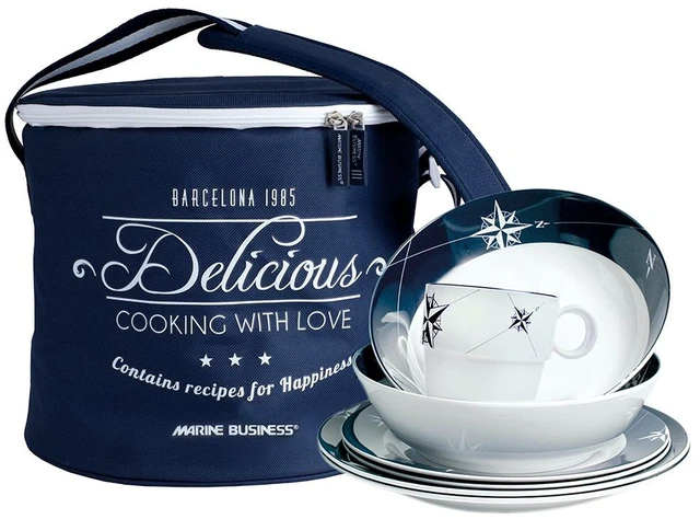 Main image of Marine Business Melamine Tableware & Basket - NORTHWIND - Set of 16