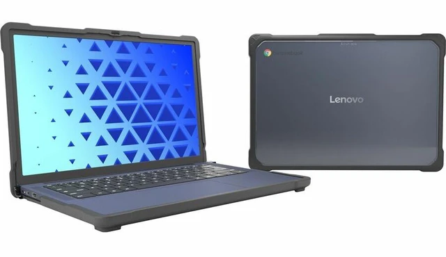 Main image of MAXCases Extreme Shell-F4 Slide Chromebook Case for Lenovo 14M Chromebook 14" Part# 14M8911 Gray/Clear LNESF314M