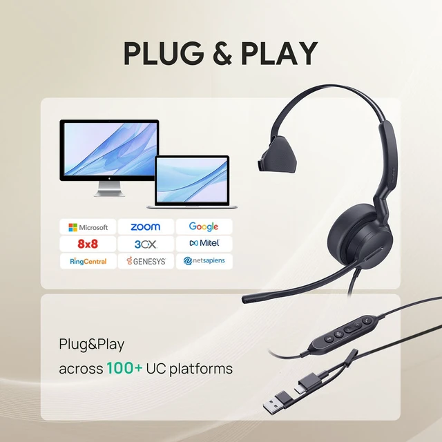 Alt view image 3 of 6 - Yealink UH42 Headset