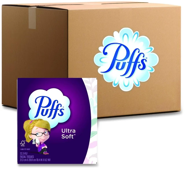 Main image of Ultra Soft Facial Tissue 2-Ply White 72 Sheets/Box 24 Boxes/Carton 80374519