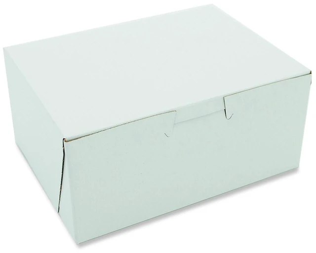 Main image of White One-Piece Non-Window Bakery Boxes 6 x 4.5 x 2.75 White Paper 250/Carton SCH0903