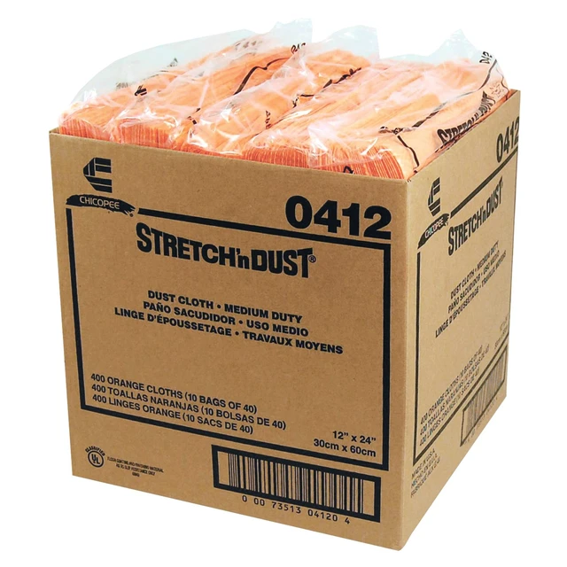 Alt view image 4 of 4 - Chix Stretch 'n Dust Cloths 11 5/8 x 24 Yellow 40 Cloths/Pack 10 Packs/Carton 0412