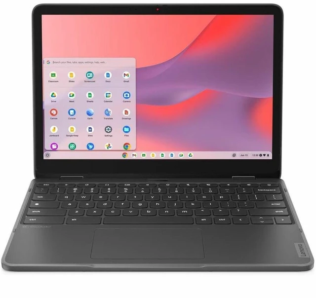 Alt view image 7 of 13 - Lenovo 500e Yoga Chromebook Gen 4 82W40039US 12.2" Touchscreen Convertible 2 in 1 Chromebook - WUXGA - 60 Hz - Intel N-Series N100 - 4 GB - 32 GB Flash Memory - English Keyboard - Graphite Gray -