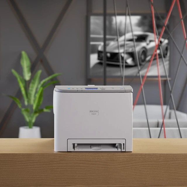 Alt view image 5 of 6 - Ricoh C125 P Desktop Wireless Laser Printer Color
