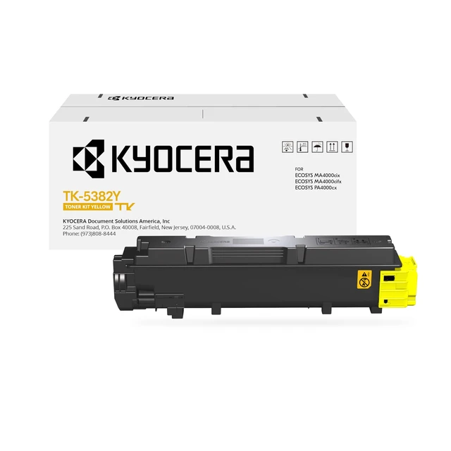 Alt view image 2 of 6 - KYOCERA TK-5382Y Yellow Toner Cartridge for ECOSYS MA4000cifx / MA4000cix / PA4000cx Model Laser Printers (1T02Z0AUS0)