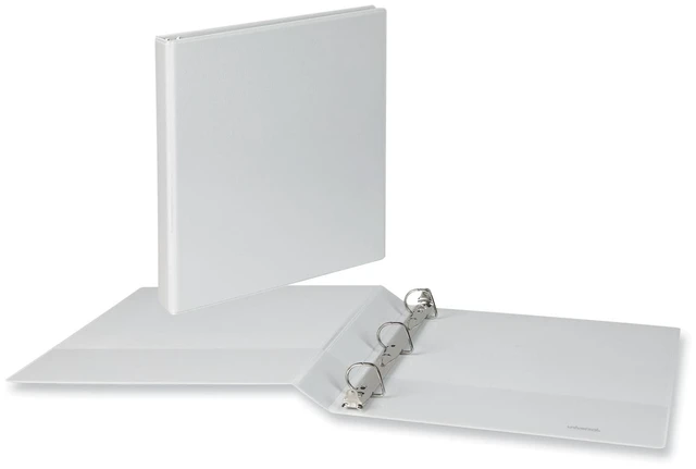 Main image of Universal Office Slant D-Ring View Binder 3 Rings 1" 8.5x11 White 12Ct 1147
