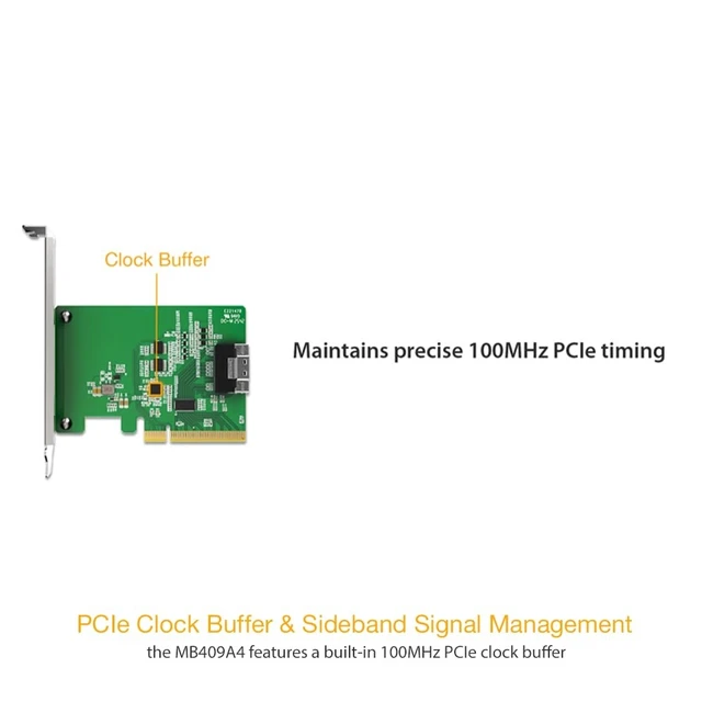 Alt view image 6 of 7 - EXLINK MB409A4 SLIMSAS 8I (SFF- 8654) TO PCIE 4.0 X8 ADAPTER CARD W