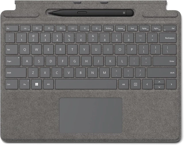 Main image of Microsoft Surface Pro Keyboard Copilot with Slim Pen - Platinum - Bilingual