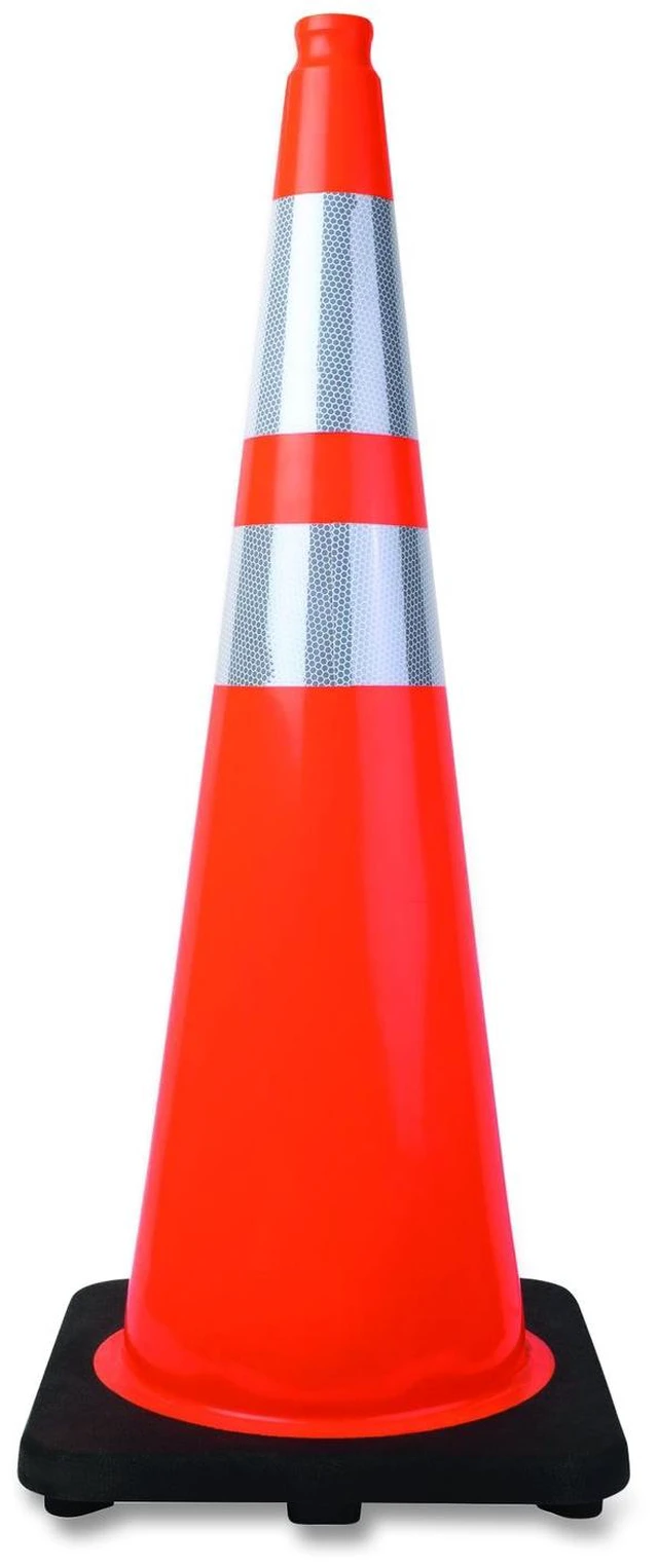 Main image of Traffic Cone 14.5 x 1 x 36 Orange/Silver 25960