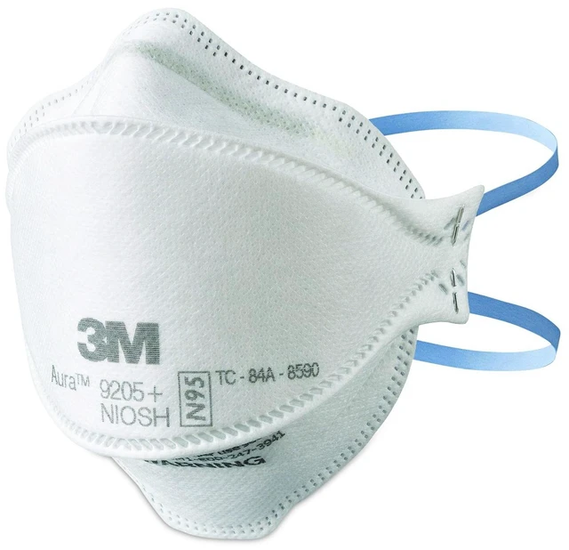 Alt view image 8 of 8 - 3M Aura N95 Particulate Respirator White 20/Pack (9205P-20-DC) 9205PH-20-DC