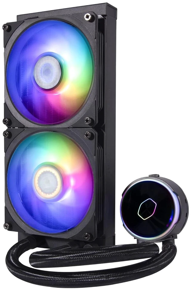 Main image of Cooler Master MasterLiquid PL240 FLUX Close-Loop AIO CPU Liquid Cooler, Gen2 ARGB Dual Loop Pump