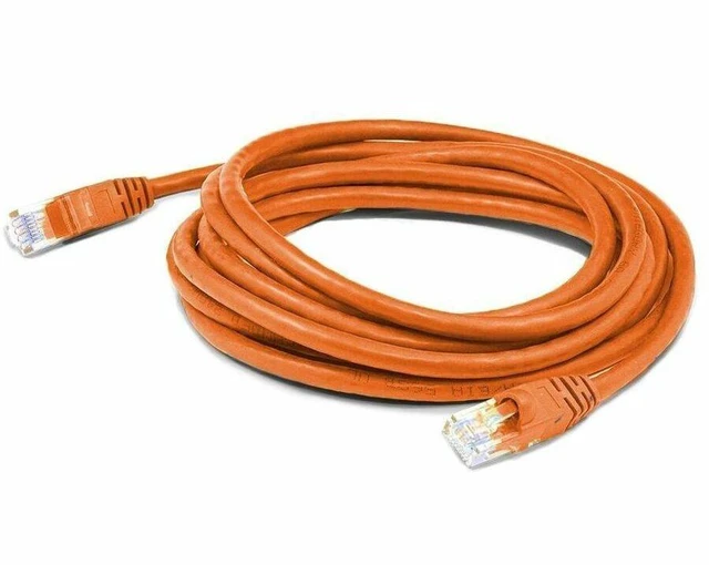 Main image of AddOn 10ft Orange CAT6 Shielded Plenum-Rated Ethernet Cable Snagless Easy Clear Boot RJ-45 M/M CAT 6 ADD10FCAT6SPOE