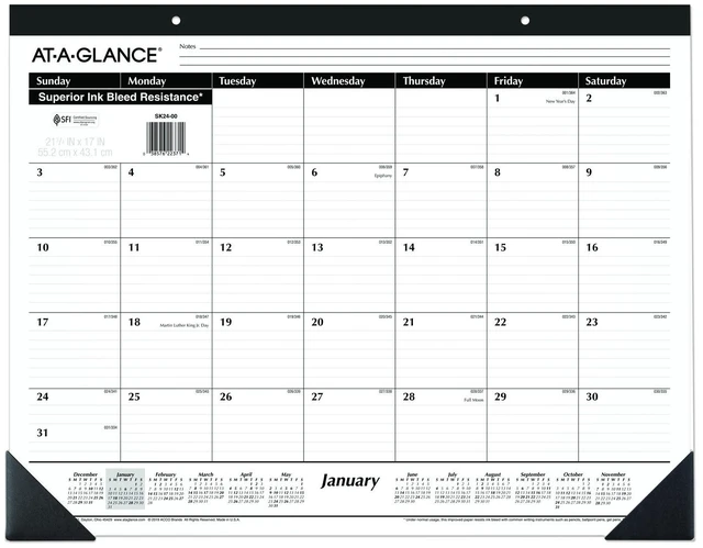 Main image of At-A-Glance Ruled Desk Pad 22 x 17 2026 SK2400