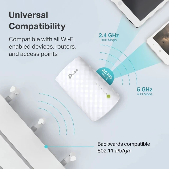 Alt view image 7 of 7 - TP-Link AC750 RE220 IEEE 802.11ac 750 Mbit/s Wireless Range Extender