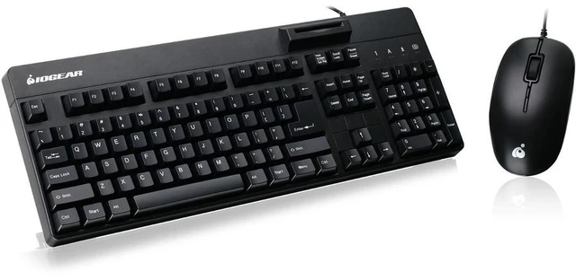 Main image of IOGEAR TAA-Comp Keyboard Built In CAC Reader Mouse GKBSR202TAAKIT