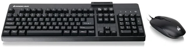 Alt view image 3 of 3 - IOGEAR TAA-Comp Keyboard Built In CAC Reader Mouse GKBSR202TAAKIT