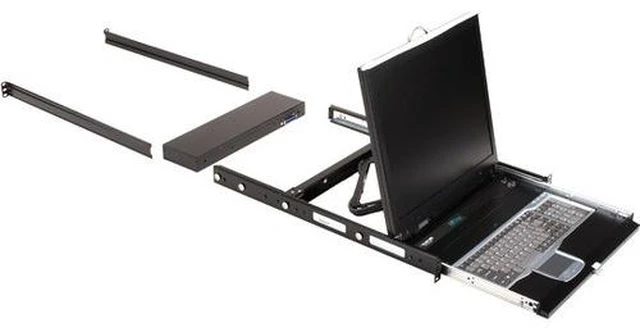 Main image of Black Box ServTray 19" LCD Console Drawer with 16-Port CATx KVM Switch
